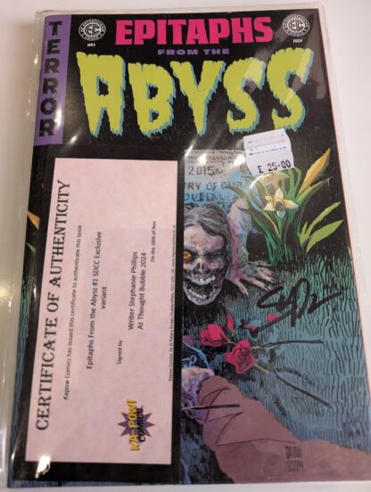 Epitaphs from the Abyss San Diego comic con 2024 exclusive variant signed by Stephanie Phillips